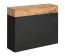 Armoire suspendue moderne avec un tiroir Pollestad 23, Couleur : Chêne Wotan / Noir, deux compartiments à clapet, dimensions : 80 x 100 x 30 cm, deux compartiments