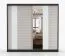Armoire penderie Gorski 62 | 2 portes coulissantes miroir | 2,33 m large | Gris-blanc & noir | 218 x 233 x 61 cm