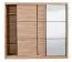 Armoire à portes coulissantes 3 vantaux Panevo 06 | 1 porte miroir | Chêne Artisan | 215,5 x 242 x 60 cm | 11 compartiments
