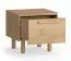 Table de chevet / Chêne massif / 1 tiroir / Fonction soft-close / Forme compacte / 43 x 35 x 40 cm / Bords arrondis / Design naturel