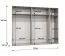 Armoire blanche 5 portes battantes Korab 37 | Soft-Close | 3 compartiments | L 2,5 m | Poignées couleur cachemire