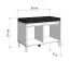 Banc avec espace de rangement / 2 portes battantes / Armoire à chaussures / Couleur : Cachemire / Coussin d'assise inclus / Dimensions : 80 x 40 x 57 cm / Pour l'entrée