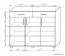 Commode Cikupa 35 | Noyer & Orme | 103 x 130 x 40 cm | Design moderne et chaleureux