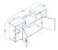 Chambre de jeunes - Armoire suspendue Garian 12, Couleur : Chêne / Gris - Dimensions : 53 x 120 x 32 cm (H x L x P)