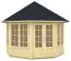 Abri de jardin Heiterberg avec plancher - Maison en madriers de 40 mm, Surface au sol : 8,9 m², Toit en toile