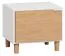 Table de chevet Arbolita 43 | Blanc & Chêne | 40 x 45 x 40 cm | Design moderne, Soft Close
