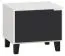 Table de nuit Vacas 17 | Blanc / Noir | 40 x 45 x 40 cm | Design moderne et finition Soft Touch