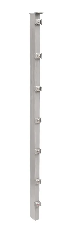 Poteaux de clôture Mod. P, Finition:  galvanisé, Pour hauteur de porte: 63 cm, Longueur: 68,5 cm, Points de fixation: 4