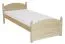 Lit enfant ou adolescent en pin massif naturel 82 | 80 x 200 cm | Inclus sommier à lattes