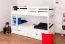 Lit superposé Easy Premium Line K20/n | 2 tiroirs & 2 panneaux | 90 x 200 cm | hêtre massif blanc | Séparable