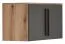 Rehausse pour armoire à portes battantes/ Penderie Burgos 01, Couleur : Chêne / Gris - 45 x 80 x 38 cm (h x l x p)
