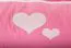 Motif - Coussin latéral - Couleur : rose coeur / blanc