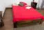 Lit simple / lit d'appoint en pin massif, couleur noyer A10, avec sommier à lattes - dimension 120 x 200 cm