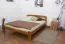 lit d'enfant / lit de jeunesse en bois de pin massif couleur chêne A5, avec sommier à lattes - Dimensions 140 x 200 cm
