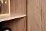 Elégant meuble TV Jordalsgrenda 03, Couleur : Chêne / Noir, éclairage LED inclus, deux portes, un tiroir, dimensions : 50 x 150 x 50 cm, 3 compartiments