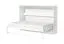 Lit escamotable horizontal | Lit rabattable | Lit mural | Surface de couchage 120 x 200 cm | Lit simple | Couleur : blanc | Sommier à lattes inclus | 2 étagères | Nalut 11