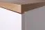 Bureau Panduros 12 | Pin blanc & chêne brun | 79 x 140 x 52 cm | 3 tiroirs, 1 porte