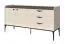 Ensemble salon complet Manono Set A | 7 pièces | Crème | Éclairage LED | Soft Close | Pieds métal