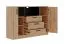 Ensemble de chambre à coucher / Ensemble d'armoire d'angle N Fafe / 3 pièces / Couleur : Chêne artisan / Noir / Système de fermeture Soft-Close / Commode / Armoire