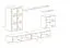 Mur de salon Kongsvinger 14, Couleur : Chêne Wotan / Blanc brillant - Dimensions : 160 x 270 x 40 cm (H x L x P), avec système Push-to-open