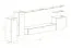 Meuble-paroi moderne Balestrand 08, couleur : gris / blanc - dimensions : 160 x 330 x 40 cm (h x l x p), avec fonction push-to-open