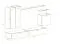 Meuble-paroi au design épuré Balestrand 21, couleur : blanc / noir - dimensions : 160 x 270 x 40 cm (h x l x p), avec cinq portes