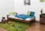 Lit pour enfant 90 x 200 cm | Bois massif: Pin | Laqué Noisette | incl. sommier à lattes Abbildung