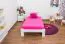 Lit pour enfant 90 x 200 cm | Bois massif: Pin | Laqué Blanc | incl. sommier à lattes Abbildung