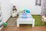 Lit pour enfant 90 x 200 cm | Bois massif: Pin | Laqué Blanc | incl. sommier à lattes Abbildung
