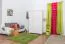 Armoire | 3 portes battantes | 4 tiroirs | 3 casiers | avec tringle à vêtements | 133 cm de large | Bois massif | Couleur: Blanc Abbildung