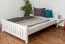 Cadre de lit pour enfants / Lit pour enfant 140 x 200 cm | Bois massif: Hêtre | Laqué Blanc Abbildung