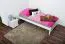 Cadre de lit pour enfants / Lit pour enfant 100 x 200 cm | Bois massif: Pin | Laqué Blanc Abbildung