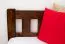 Lit pour enfant 90 x 200 cm | Bois massif: Pin | Laqué Noisette | incl. sommier à lattes Abbildung
