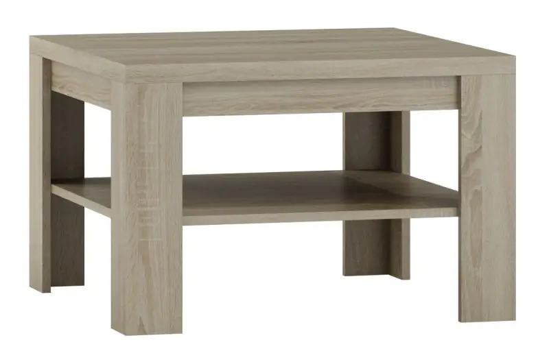 Table basse Lorengau 10, couleur : chêne Sonoma - Dimensions : 70 x 70 x 46 cm (L x P x H)