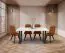 Table de salle à manger Ourense 03, Couleur : Marbre blanc / Noir - dimensions : 140 x 80 cm (l x p)