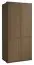 Armoire / armoire à portes battantes Fazenda 01, couleur : brun foncé, chêne partiellement massif - 222 x 104 x 61 cm (h x l x p)