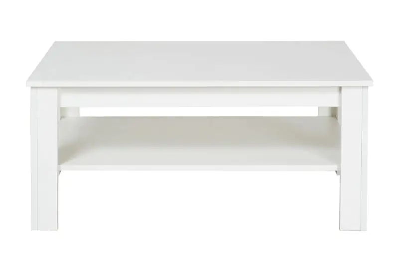 Table basse Medinaceli 01, couleur : blanc - 92 x 60 x 47 cm (L x P x H)