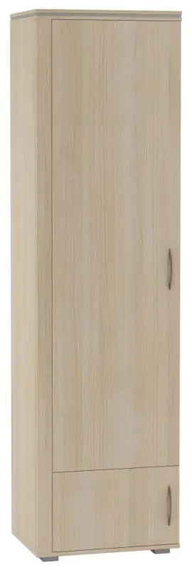 Armoire Kainanto 11, Couleur : Chêne / Gris - Dimensions : 205 x 56 x 41 cm (H x L x P)