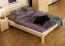 Lit simple / lit d'appoint en bois de pin massif, naturel A4, sommier à lattes inclus - Dimensions 140 x 200 cm