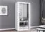 Armoire à portes coulissantes avec miroir | Blanc | Biokovo 01 | 200 x 100 x 64 cm | 2 portes | 7 étagères | Rangement spacieux