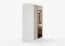 Penderie / Armoire à portes coulissantes avec miroir / 195 x 160 x 61 cm / Chêne / Blanc / Galtee 08 / 2 portes / 6 compartiments / Beaucoup d'espace de rangement / Aspect bois