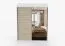 Penderie / Armoire à portes coulissantes avec miroir / 195 x 160 x 61 cm / Chêne / Blanc / Galtee 08 / 2 portes / 6 compartiments / Beaucoup d'espace de rangement / Aspect bois