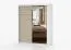 Penderie / Armoire à portes coulissantes avec miroir / 195 x 160 x 61 cm / Chêne / Blanc / Galtee 08 / 2 portes / 6 compartiments / Beaucoup d'espace de rangement / Aspect bois