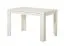Table de salle à manger à ralonge Cubi 02, Couleur : Blanc, protection des bandes de chant ABS, dimensions 120 x 80 cm, design simple, extensible jusqu'à 150 cm, pour la salle à manger