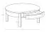 Table basse / Couleur : Beige / Rond / Pieds : Bois de hêtre / Dimensions : 80 x 80 x 35,5 cm / Large / Table basse / Petit tiroir de rangement