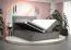 Lit Boxspring moderne Pirin 24, Couleur : Gris - Surface de couchage : 160 x 200 cm (l x L), avec grand espace de rangement