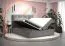 Lit simple avec rangement Pirin 46 beige | Espace de couchage 140 x 200 cm | Velours doux | 2 compartiments | Matelas Bonell H3