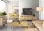 Meuble TV Amfipoli 05 | Fermeture douce | Espace optimisé | Chêne Baltic | Métal noir | 54 x 200 x 40 cm