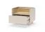 Table de chevet / Couleur : Beige / Chêne Cremona / 1 tiroir / incl. éclairage LED / 1 compartiment / 53 x 40 x 43 cm / Fonction Push-to-open / Table de chevet / Pour chambre à coucher