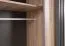 Armoire à quatre portes Niel 16, Couleur : Chêne / Anthracite - Dimensions : 210 x 200 x 56 cm (H x L x P)
